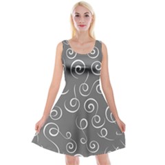 Pattern Reversible Velvet Sleeveless Dress