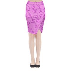 Pattern Midi Wrap Pencil Skirt