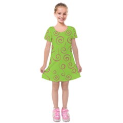 Pattern Kids  Short Sleeve Velvet Dress