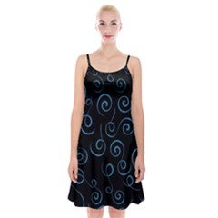 Pattern Spaghetti Strap Velvet Dress