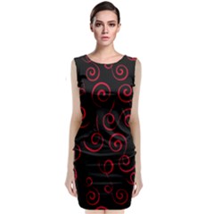 Pattern Sleeveless Velvet Midi Dress