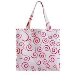 Pattern Zipper Grocery Tote Bag by Valentinaart