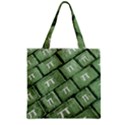 Pi Grunge Style Pattern Zipper Grocery Tote Bag View2