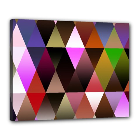 Triangles Abstract Triangle Background Pattern Canvas 20  X 16  by Simbadda