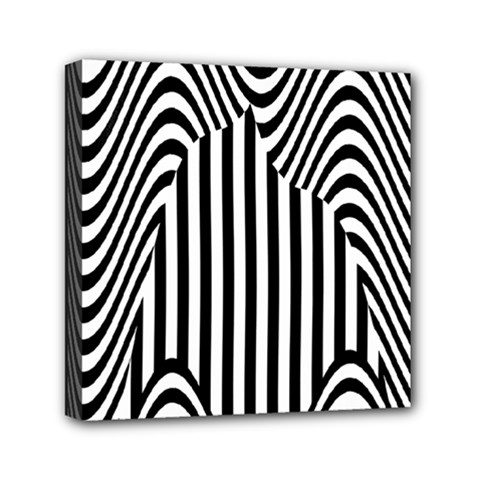 Stripe Abstract Stripped Geometric Background Mini Canvas 6  X 6 