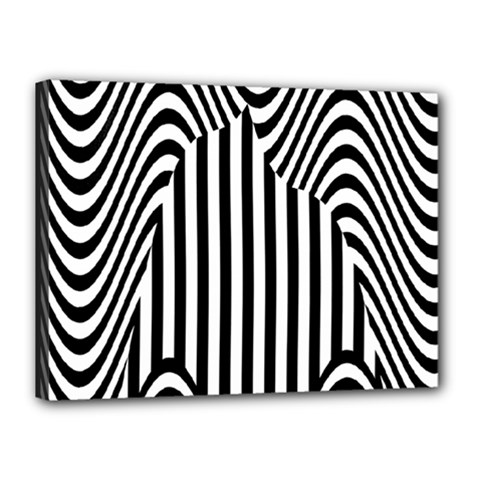 Stripe Abstract Stripped Geometric Background Canvas 16  X 12  by Simbadda