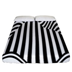 Stripe Abstract Stripped Geometric Background Fitted Sheet (king Size) by Simbadda