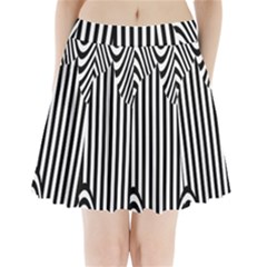 Stripe Abstract Stripped Geometric Background Pleated Mini Skirt by Simbadda