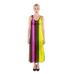 Stripes Abstract Background Pattern Sleeveless Maxi Dress by Simbadda