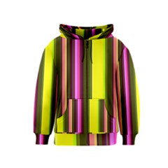 Stripes Abstract Background Pattern Kids  Zipper Hoodie by Simbadda