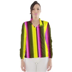 Stripes Abstract Background Pattern Wind Breaker (women) by Simbadda