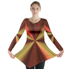 Copper Beams Abstract Background Pattern Long Sleeve Tunic  by Simbadda