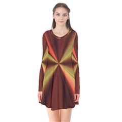 Copper Beams Abstract Background Pattern Flare Dress