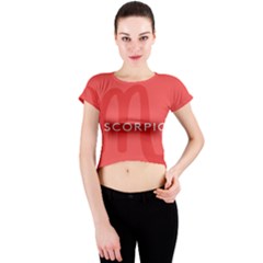 Zodiac Scorpio Crew Neck Crop Top by Mariart