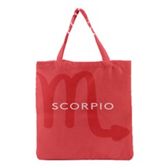 Zodiac Scorpio Grocery Tote Bag by Mariart