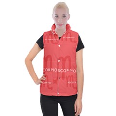 Zodiac Scorpio Women s Button Up Puffer Vest by Mariart