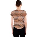 Brick Brown Line Texture Crew Neck Crop Top View2