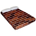 Brick Brown Line Texture Fitted Sheet (Queen Size) View2