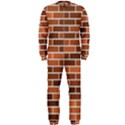 Brick Brown Line Texture OnePiece Jumpsuit (Men)  View1