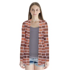 Brick Brown Line Texture Cardigans by Mariart