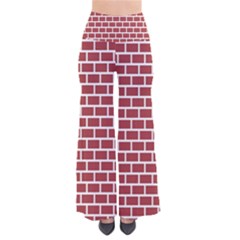 Brick Line Red White Pants by Mariart