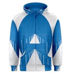 Bridge Sea Beack Blue White Men s Zipper Hoodie by Mariart