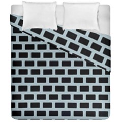 Bricks Black Blue Line Duvet Cover Double Side (california King Size) by Mariart