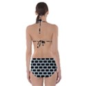 Bricks Black Blue Line Cut-Out One Piece Swimsuit View2