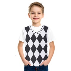 Broken Chevron Wave Black White Kids  Sportswear by Mariart