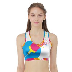 Celebration Injecting Sports Bra With Border by Mariart