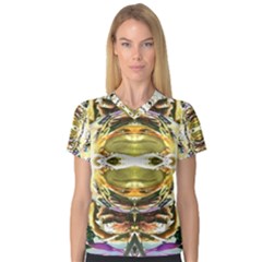 Teenage Mutant Ninja Turtles Michelangelo And Leonardo 3d Effect Women s V-neck Sport Mesh Tee