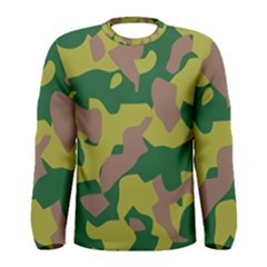 Camouflage Green Yellow Brown Men s Long Sleeve Tee by Mariart