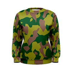 Camouflage Green Yellow Brown Women s Sweatshirt by Mariart