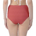 Chevron Wave Red Orange High-Waist Bikini Bottoms View2