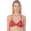 Chevron Wave Red Orange Reversible Tri Bikini Top View3