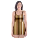 Brown Line Image Picture Skater Dress Swimsuit View1