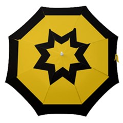 Chevron Wave Yellow Black Line Straight Umbrellas by Mariart