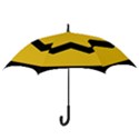 Chevron Wave Yellow Black Line Hook Handle Umbrellas (Small) View3