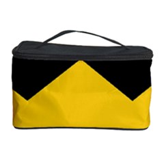 Chevron Wave Yellow Black Line Cosmetic Storage Case by Mariart