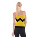 Chevron Wave Yellow Black Line Spaghetti Strap Top View2