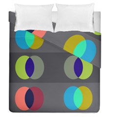 Circles Line Color Rainbow Green Orange Red Blue Duvet Cover Double Side (queen Size)