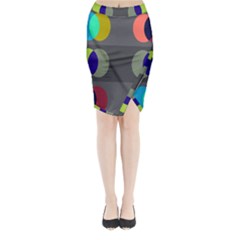 Circles Line Color Rainbow Green Orange Red Blue Midi Wrap Pencil Skirt by Mariart