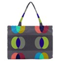 Circles Line Color Rainbow Green Orange Red Blue Medium Zipper Tote Bag View1