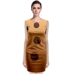 Cookie Chocolate Biscuit Brown Classic Sleeveless Midi Dress by Mariart