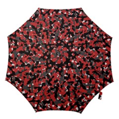 Bloodshot Camo Red Urban Initial Camouflage Hook Handle Umbrellas (small) by Mariart