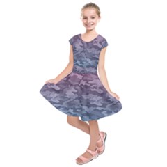 Celebration Purple Pink Grey Kids  Short Sleeve Dress