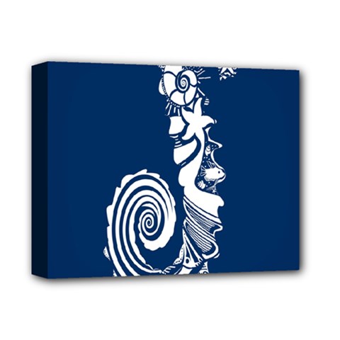 Coral Life Sea Water Blue Fish Star Deluxe Canvas 14  X 11  by Mariart