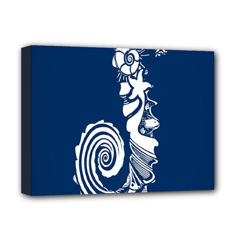 Coral Life Sea Water Blue Fish Star Deluxe Canvas 16  X 12   by Mariart