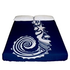 Coral Life Sea Water Blue Fish Star Fitted Sheet (california King Size) by Mariart