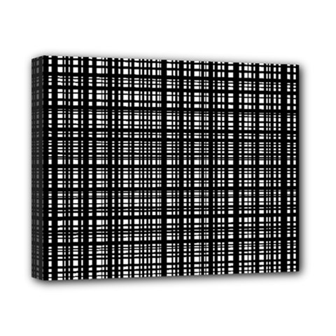 Crosshatch Target Line Black Canvas 10  X 8 